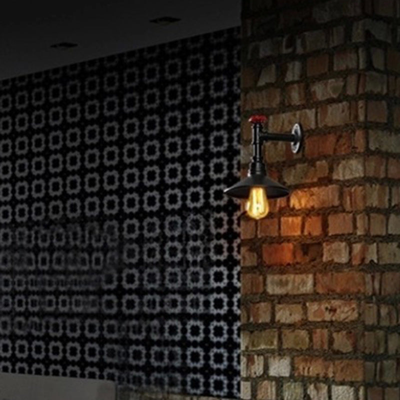Iron Cone-Shaped Water Pipe Wall Lamp