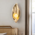 Resin Glass Leaf-Shaped Globe Wall Lamp