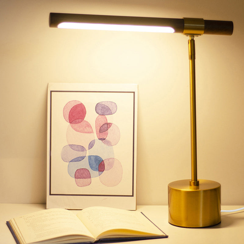 Iron Cylinder Bedroom Table Lamp