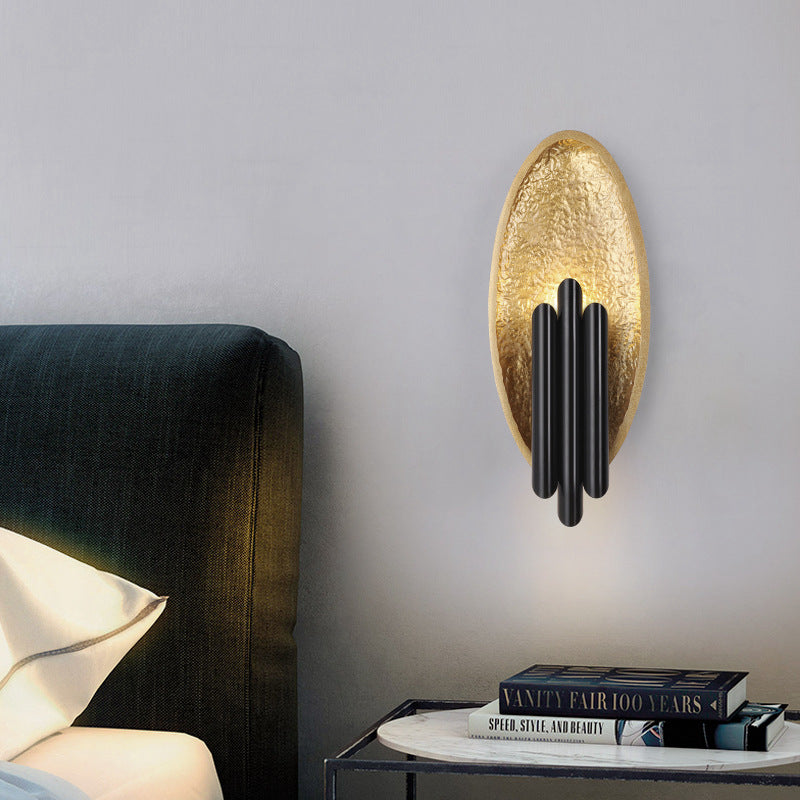 Iron Resin Oval Cylinder 2-Light Wall Lamp