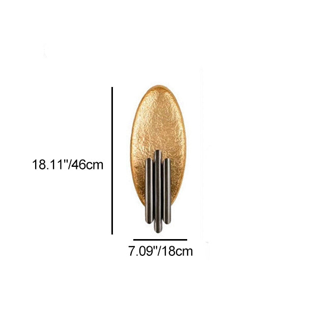 Iron Resin Oval Cylinder 2-Light Wall Lamp