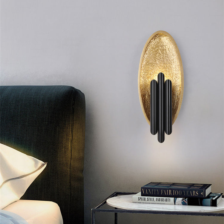 Iron Resin Oval Cylinder 2-Light Wall Lamp