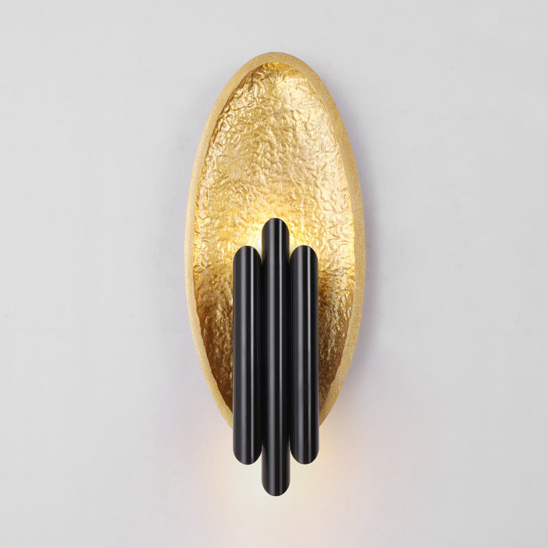 Iron Resin Oval Cylinder 2-Light Wall Lamp