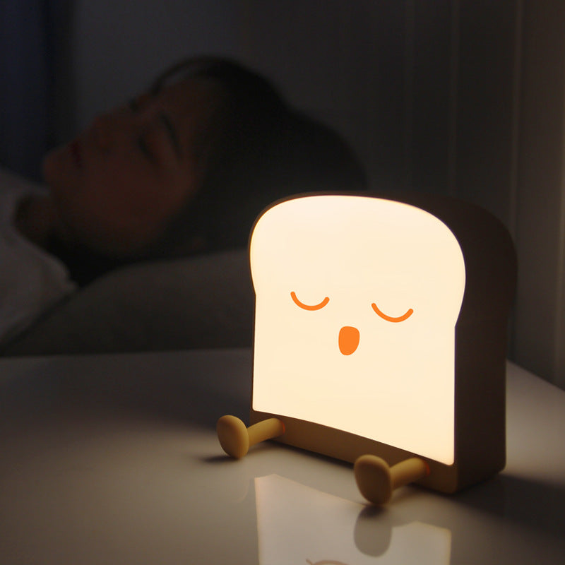 ABS Silicone Bread-Shaped Bedroom Table Lamp