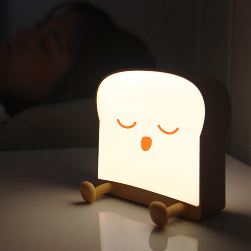 ABS Silicone Bread-Shaped Bedroom Table Lamp