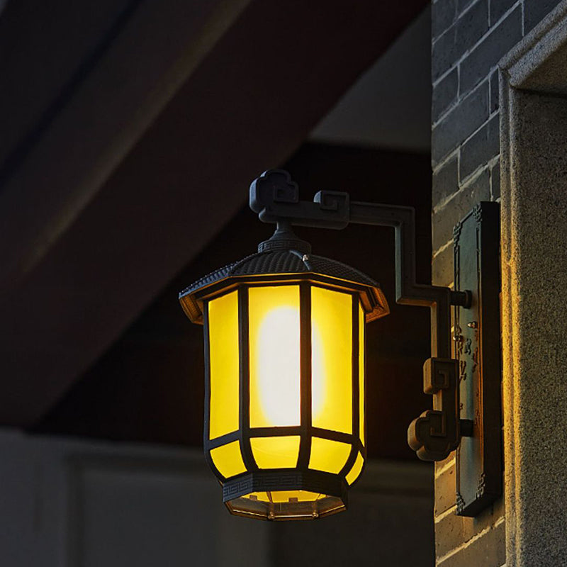 Aluminum Glass Round Lantern Outdoor Light