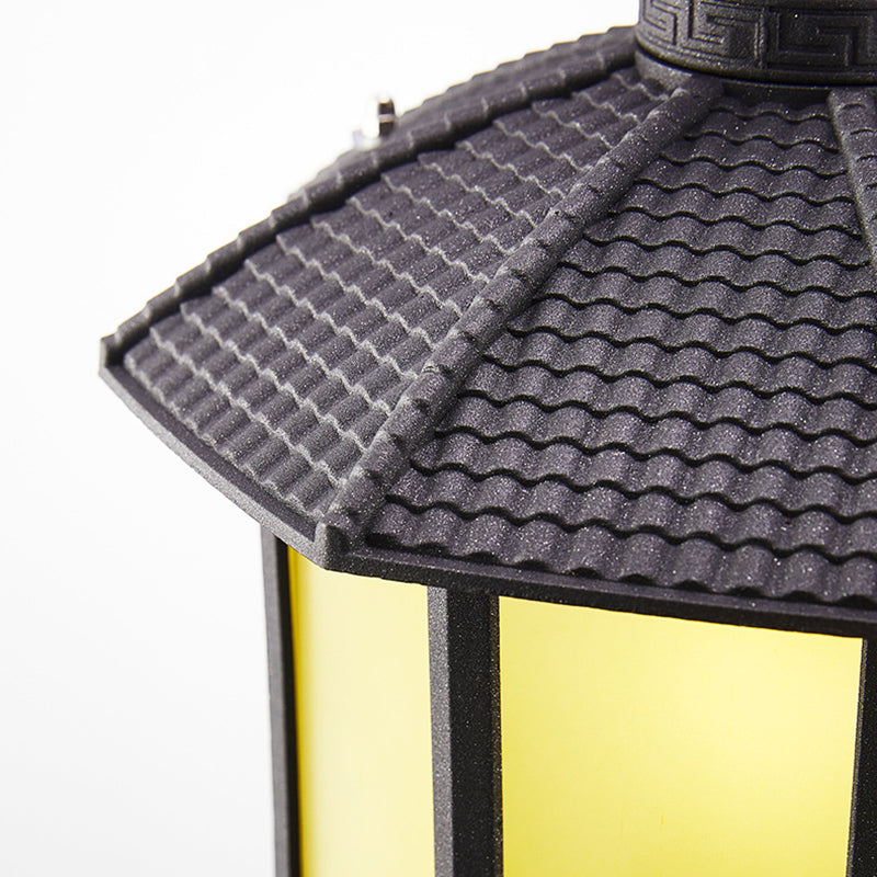 Aluminum Glass Round Lantern Outdoor Light