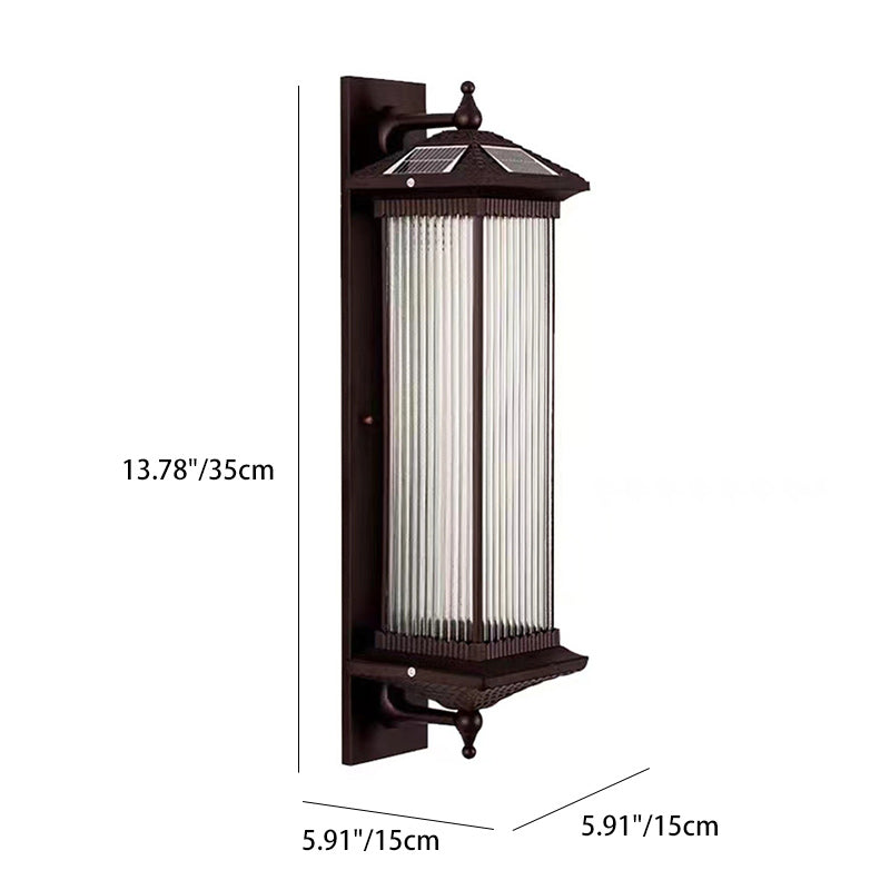 Aluminum Glass Rectangular Garden Outdoor Light