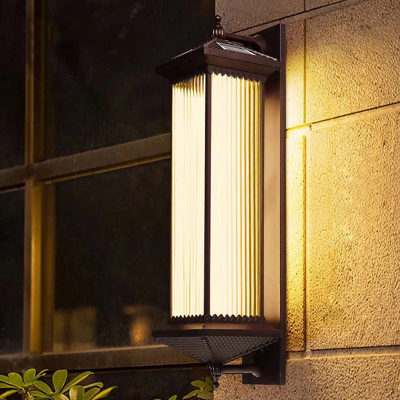 Aluminum Glass Rectangular Garden Outdoor Light
