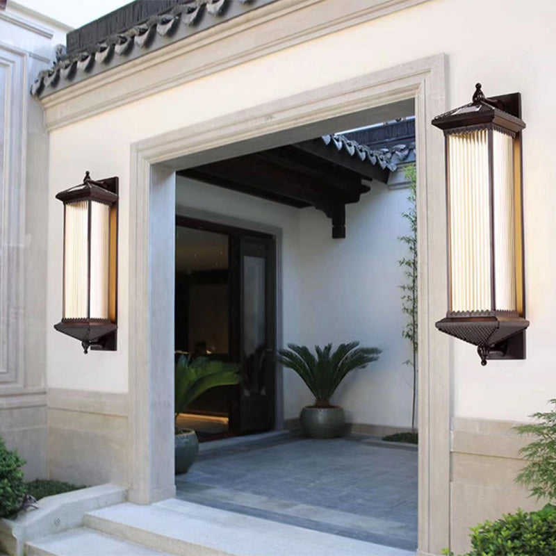 Aluminum Glass Rectangular Garden Outdoor Light