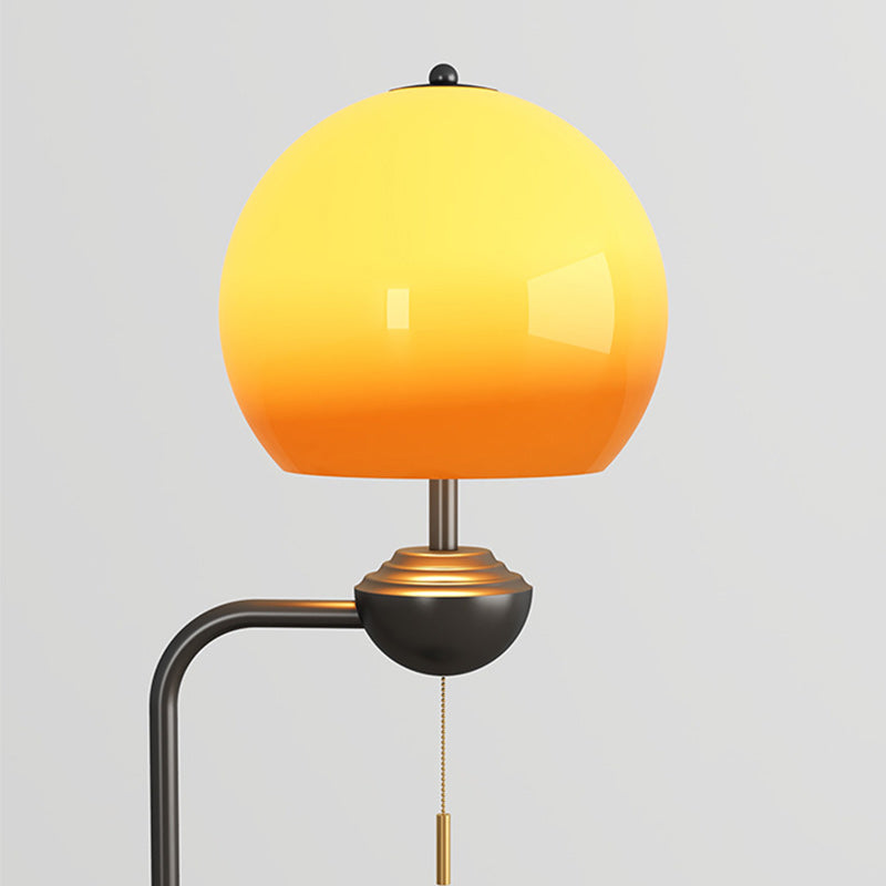 Iron Glass Resin Round Floor Lamp
