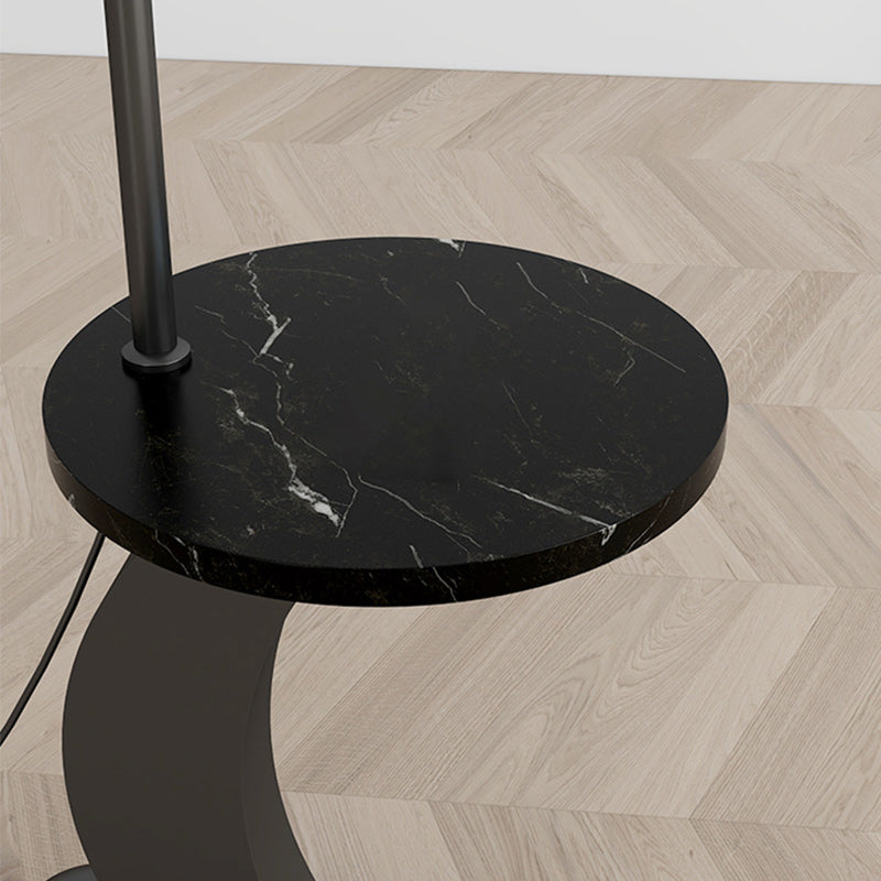Iron Glass Resin Round Floor Lamp