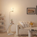 Iron Glass Resin Round Floor Lamp