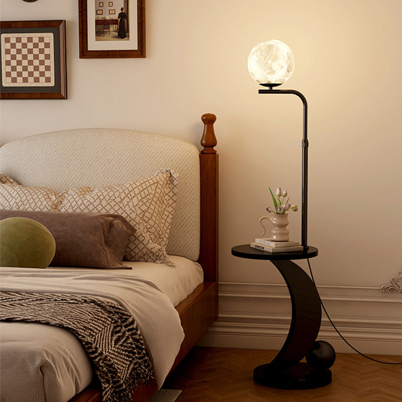 Iron Glass Resin Round Floor Lamp