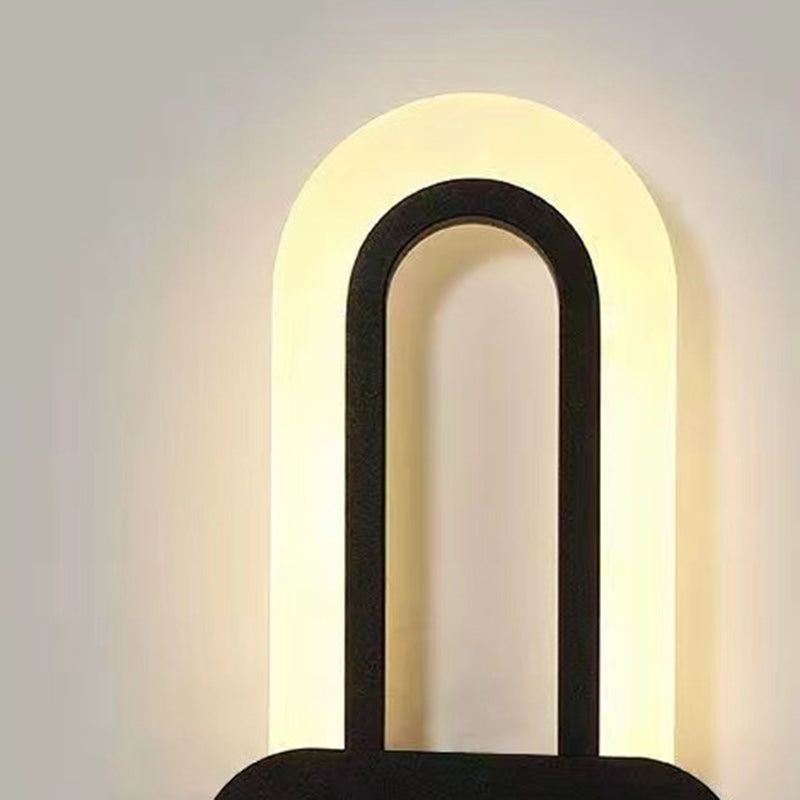 Iron Acrylic Oval Bedroom Wall Lamp