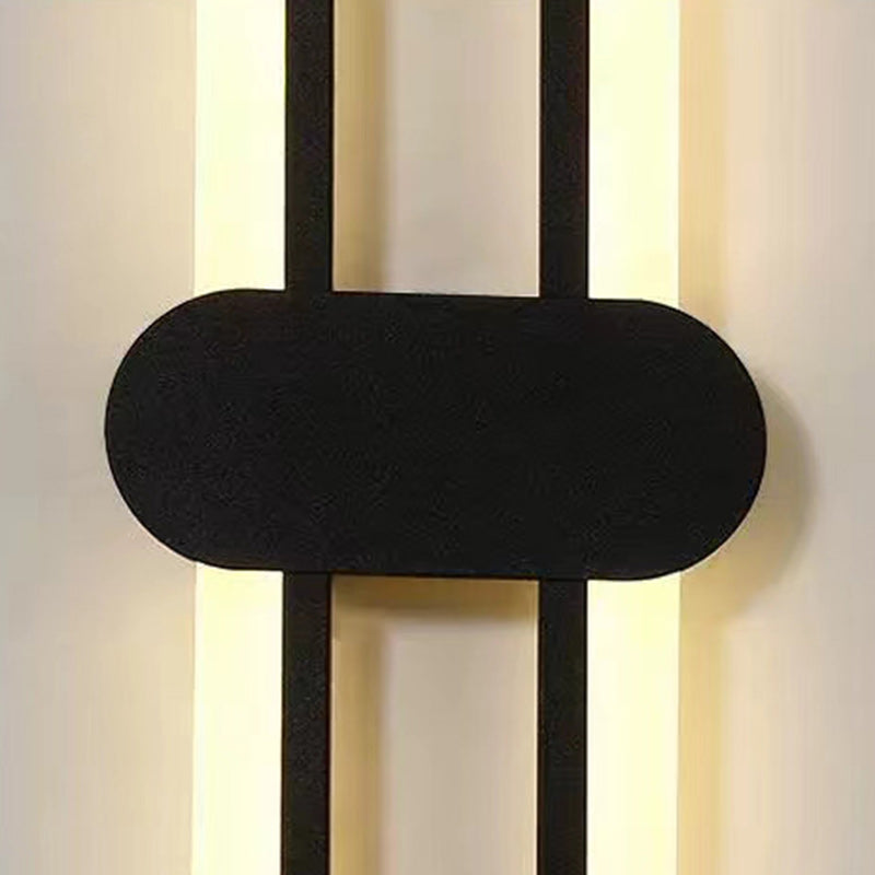 Iron Acrylic Oval Bedroom Wall Lamp