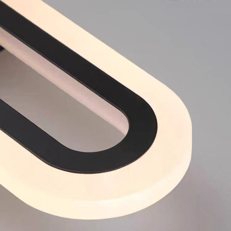 Iron Acrylic Oval Bedroom Wall Lamp