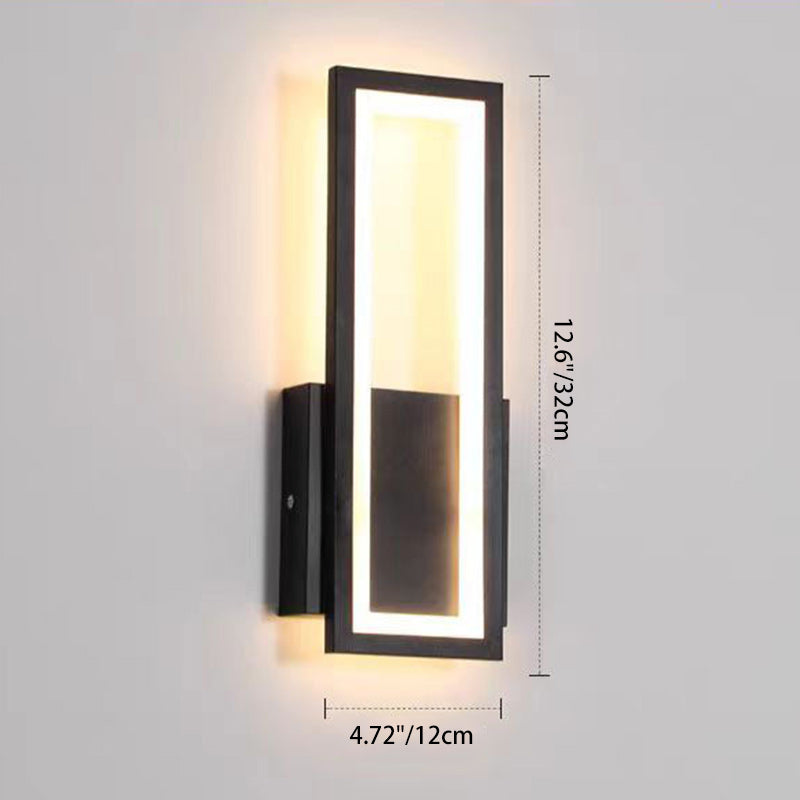 Iron Acrylic Rectangular Bedroom Wall Lamp