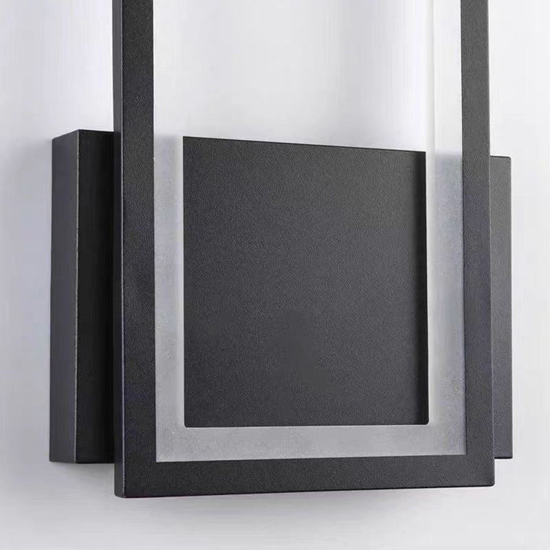 Iron Acrylic Rectangular Bedroom Wall Lamp
