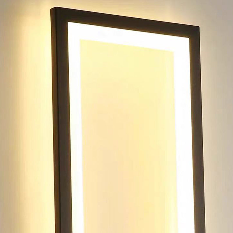 Iron Acrylic Rectangular Bedroom Wall Lamp