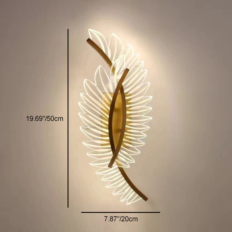 Iron Acrylic Leaf Living Wall Lamp