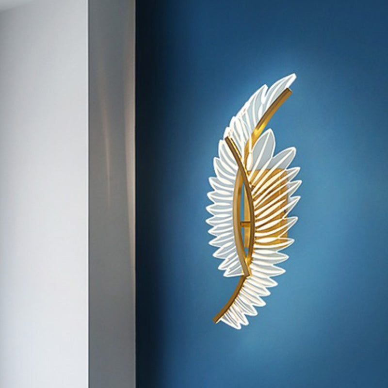 Iron Acrylic Leaf Living Wall Lamp