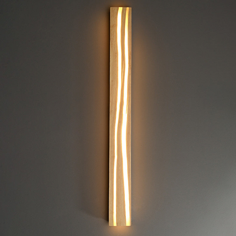 Wood Resin Rectangular Cracked Wall Lamp