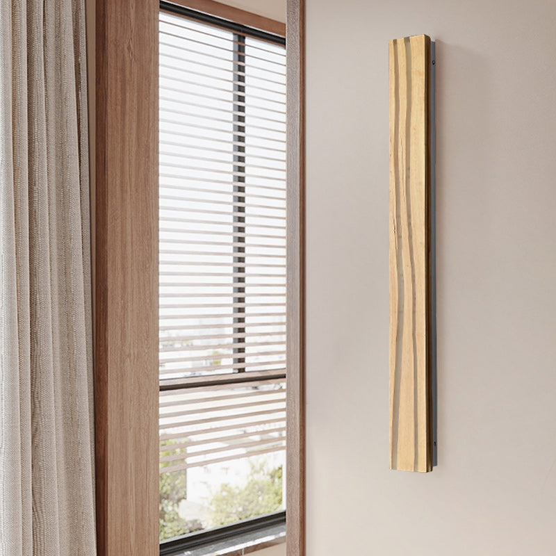 Wood Resin Rectangular Cracked Wall Lamp