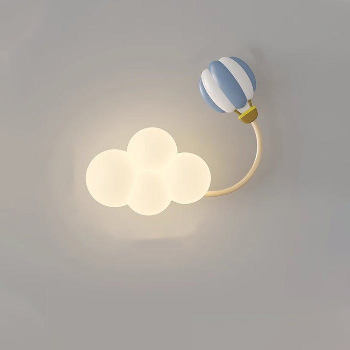 Iron Plastic Cloud-Shaped Bedroom Wall Lamp