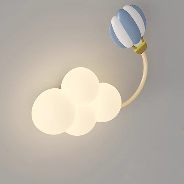 Iron Plastic Cloud-Shaped Bedroom Wall Lamp