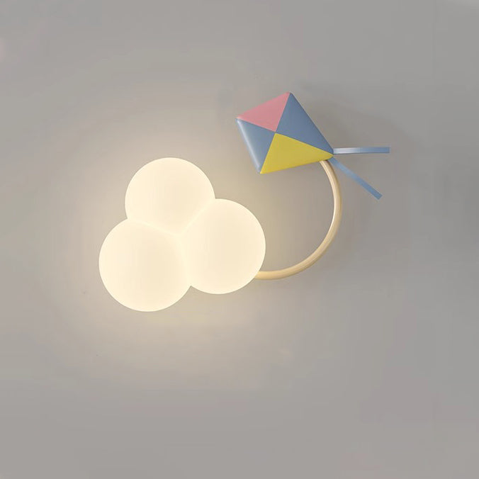 Iron Plastic Cloud-Shaped Bedroom Wall Lamp