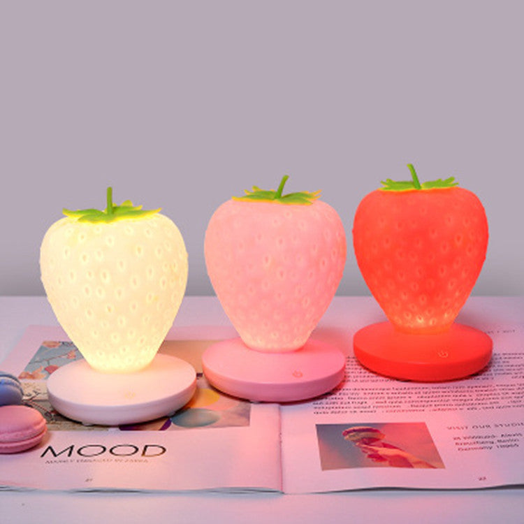 ABS Silicone Strawberry Night Table Lamp