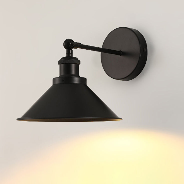 Iron Round Cone Living Wall Lamp