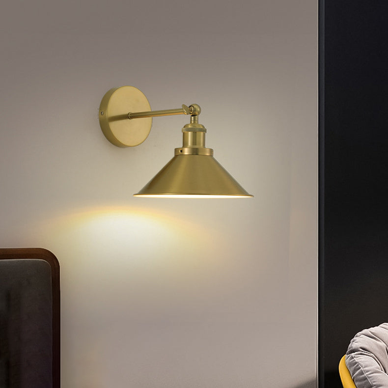Iron Round Cone Living Wall Lamp