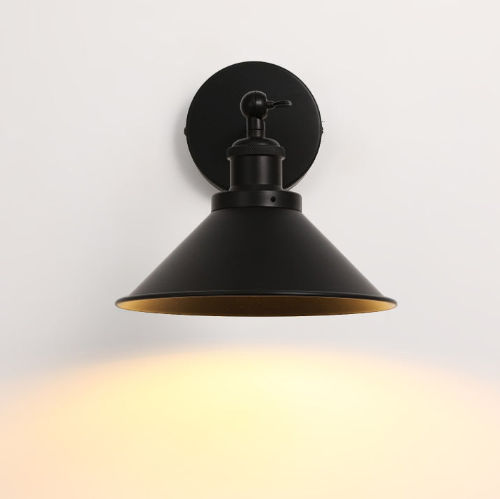 Iron Round Cone Living Wall Lamp