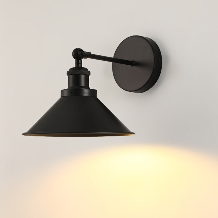 Iron Round Cone Living Wall Lamp
