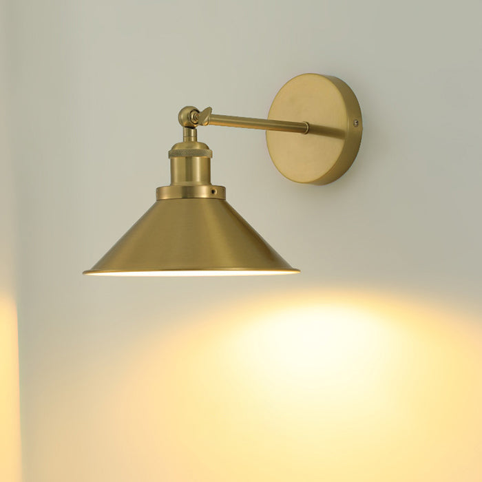 Iron Round Cone Living Wall Lamp