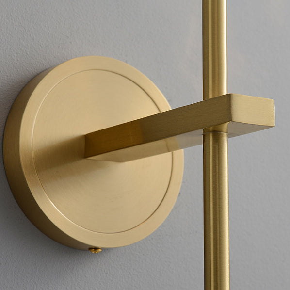 Brass Rod Irregular Crystal Wall Lamp