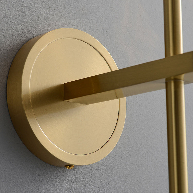 Brass Rod Irregular Crystal Wall Lamp