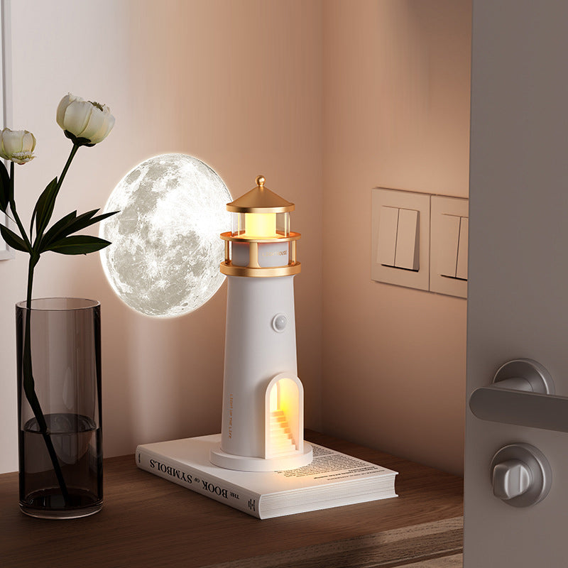 ABS PC Moonlight Lighthouse Table Lamp