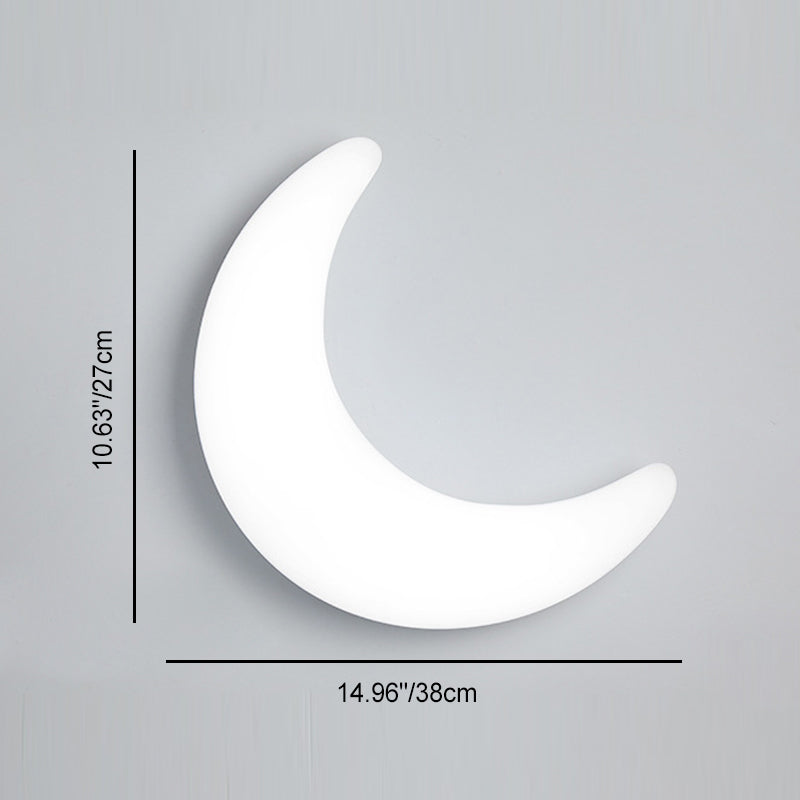 Iron Acrylic Moon Kids Wall Lamp