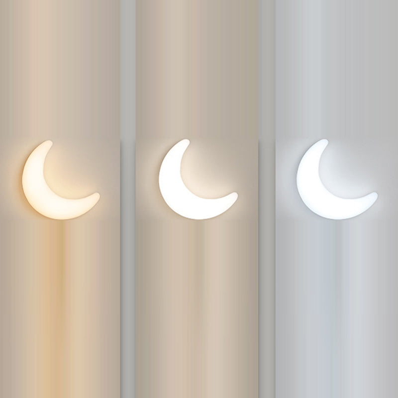 Iron Acrylic Moon Kids Wall Lamp