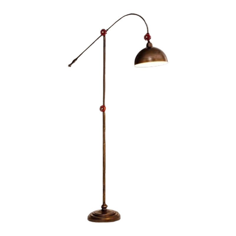 Contemporary Industrial Iron Dome Floor Lamp