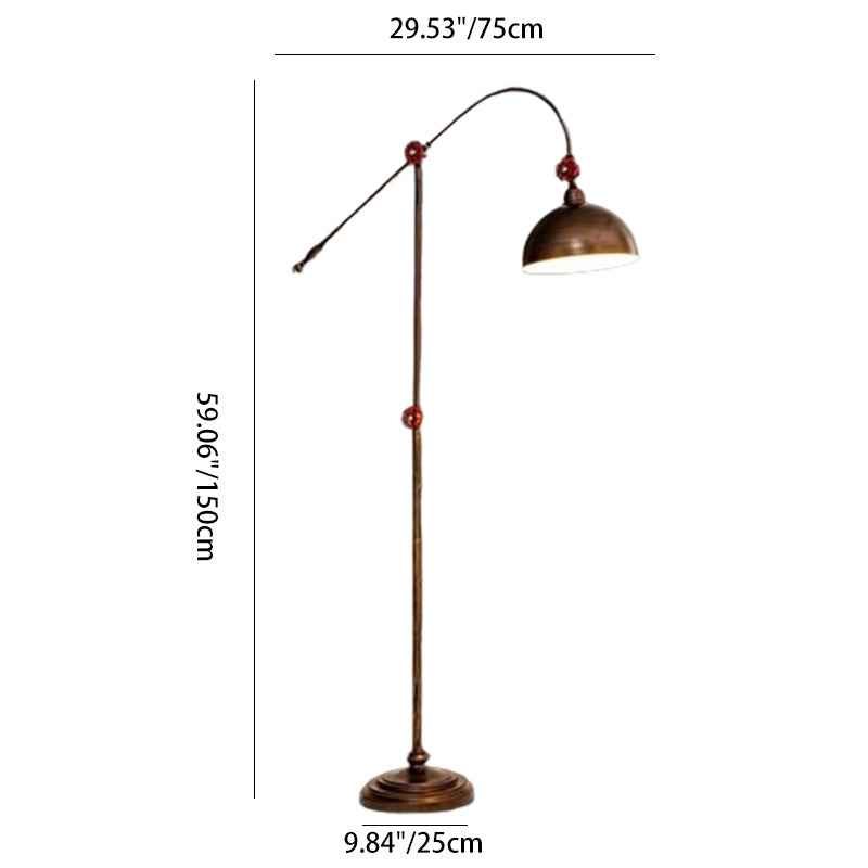 Contemporary Industrial Iron Dome Floor Lamp