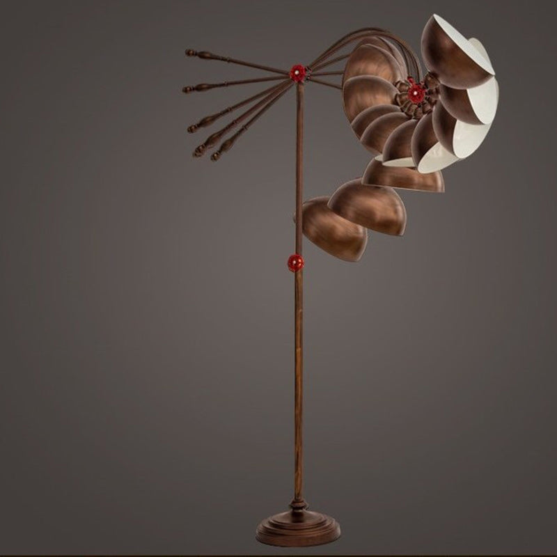 Contemporary Industrial Iron Dome Floor Lamp
