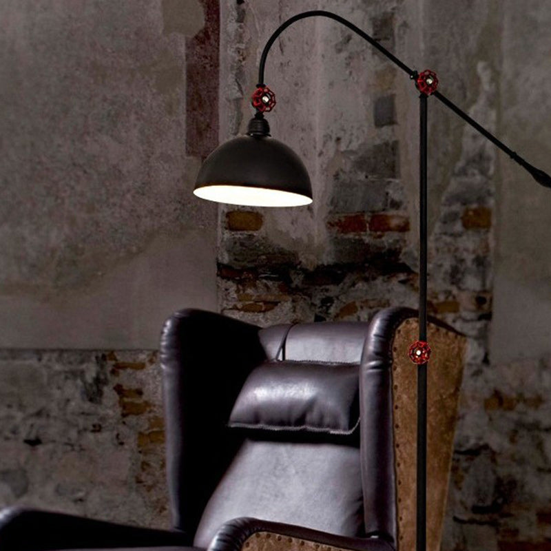 Contemporary Industrial Iron Dome Floor Lamp