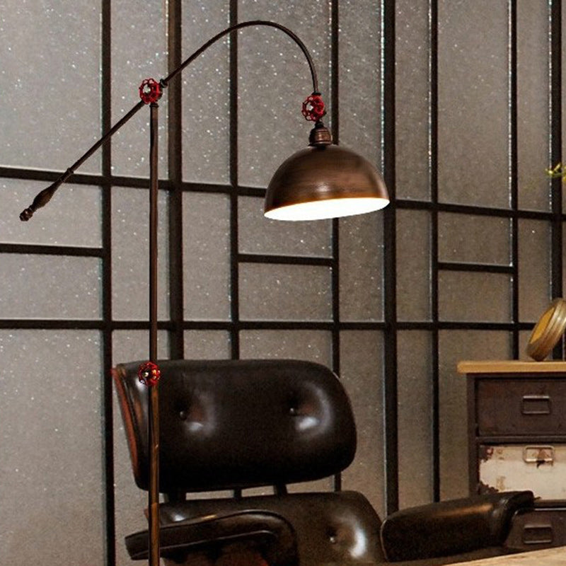 Contemporary Industrial Iron Dome Floor Lamp