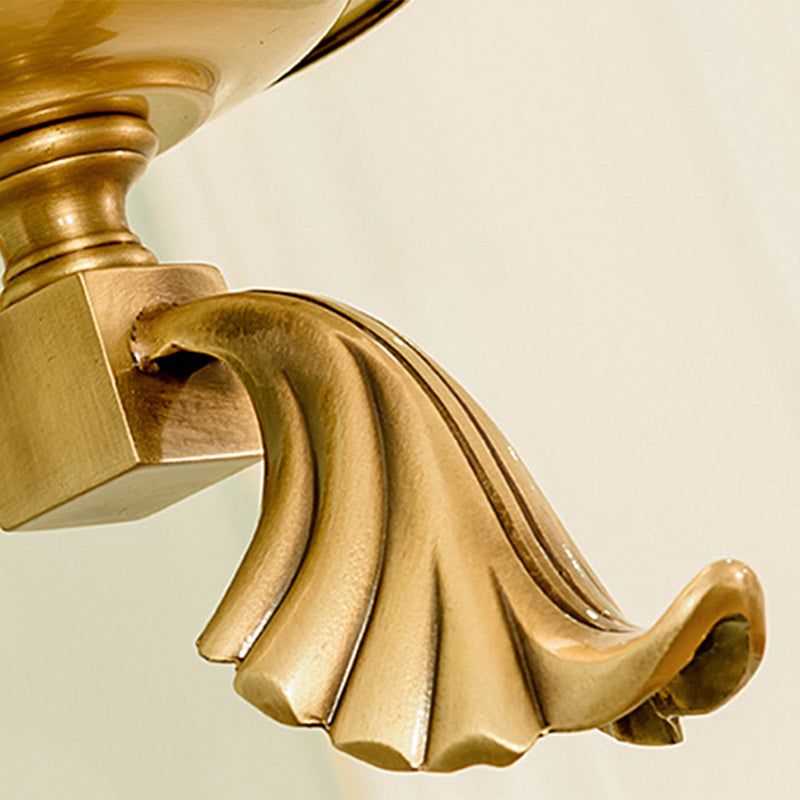 Brass Striped Fabric Candle Wall Lamp