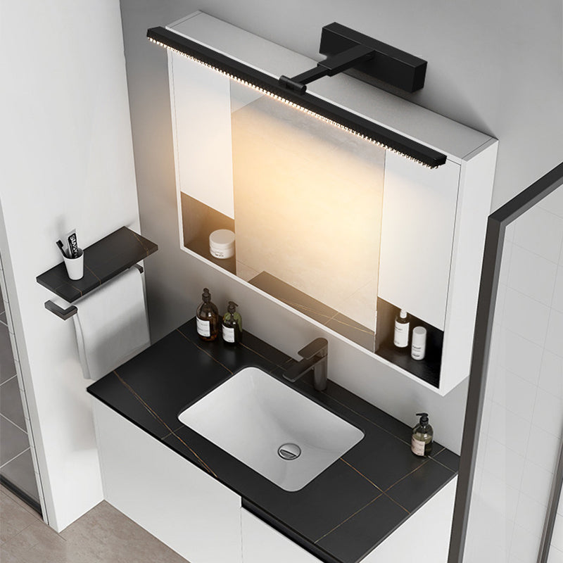 Aluminum Acrylic Rectangular Vanity Wall Lamp