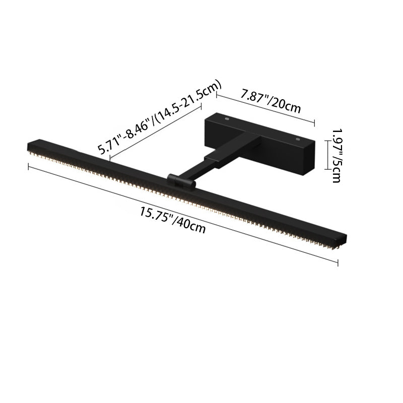 Aluminum Acrylic Rectangular Vanity Wall Lamp